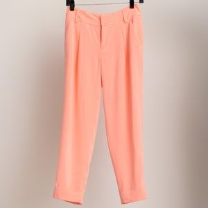 Alice + Olivia Bright Peach Trousers, US 0, excellent condition
